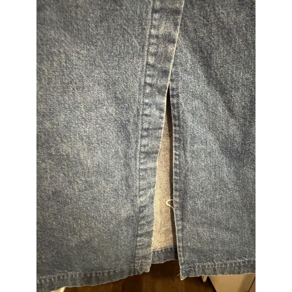 Vintage Westbound Denim Snowman Skirt Jean Holiday Winter Size 10 - Picture 5 of 5